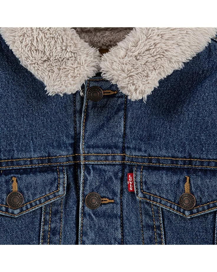 Levi's® Kids Sherpa Lined Trucker Jacket (Big Kids) | Coats & Outerwear - Image 3