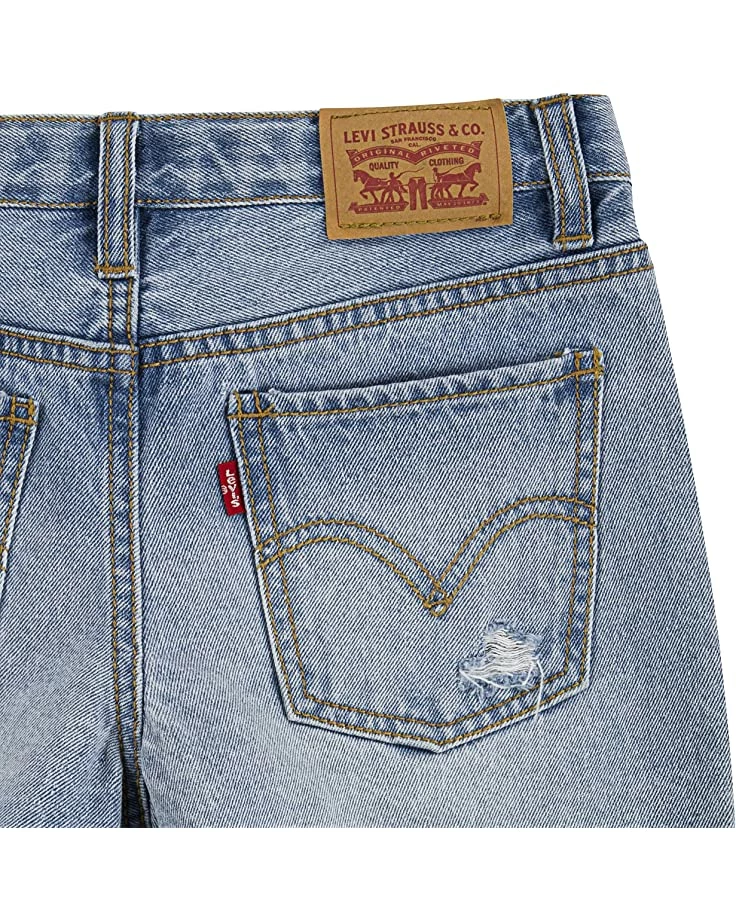 Levi's® Kids Girlfriend Fit Shorty Shorts (Big Kids) - Image 3
