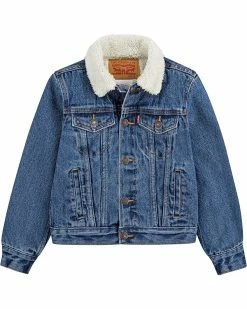 Levi's® Kids Sherpa Trim Trucker Jacket (Little Kids) | Coats & Outerwear